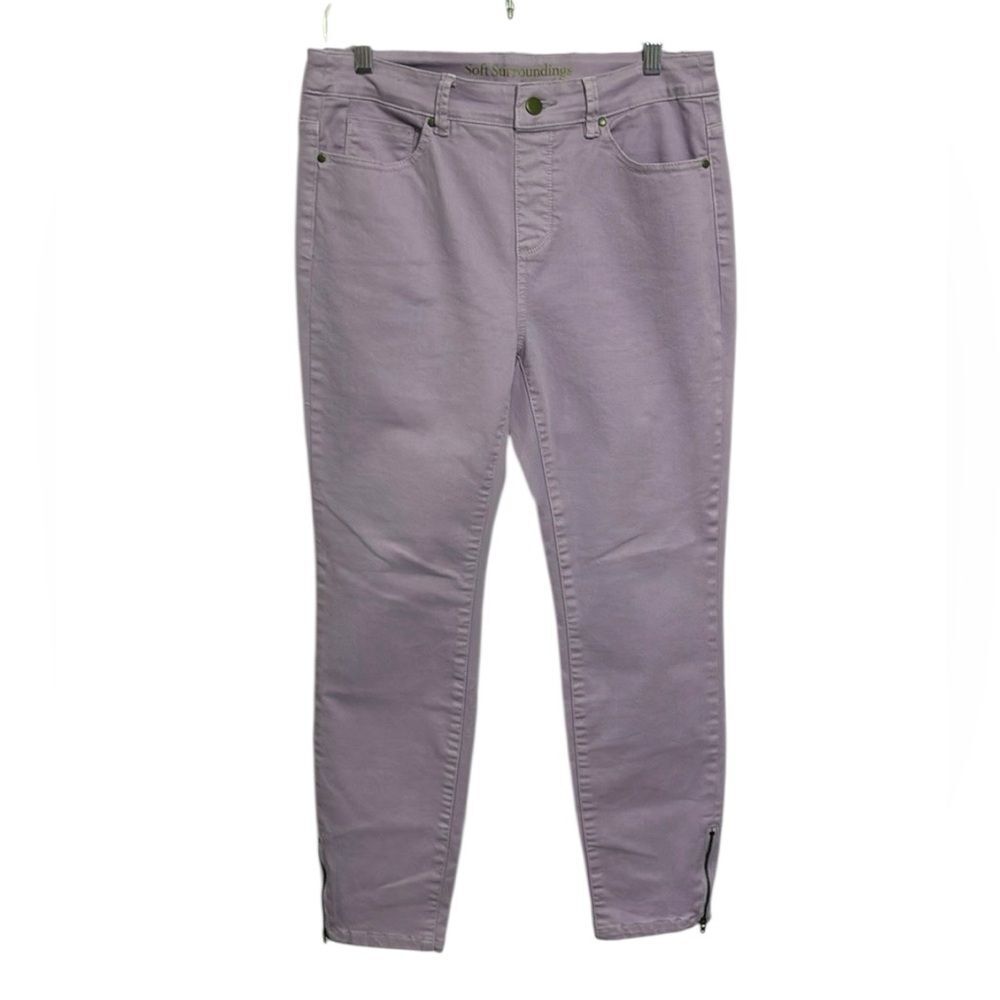 Soft Surroundings Women's Slimming Lavender Purple Skinny Jeans Denim Pants SZ S
